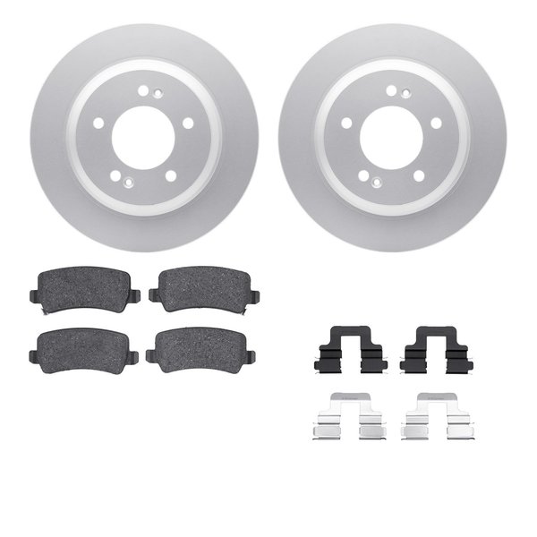 Dynamic Friction Co 4512-21054, Geospec Rotors with 5000 Advanced Brake Pads includes Hardware, Silver 4512-21054